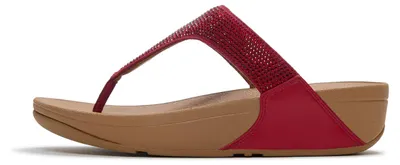 Productafbeelding van FitFlop FitFlop Lulu Dames Teenslipper - Rood - Met Glitters en Sierstenen ROOD 40
