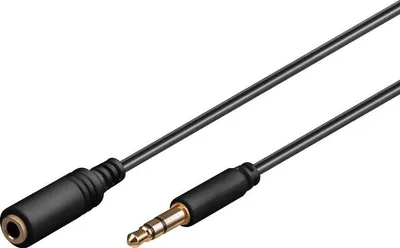 Produktbild von Goobay 97118, 3.5mm, Männlich, 3.5mm, Weiblich, 2 m, Schwarz