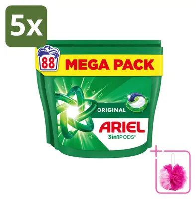 Produktbild von 5 x Ariel 3in1 Waschmittel Pods Original - Sparpackung - 5 Stücke