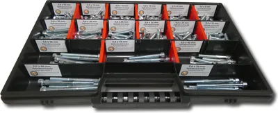 Produktbild von 300 tlg Zylinderschrauben Sortiment  M5 // 6mm-60mm Schrauben Set Schraubenbox DIN 912/ISO4762 Bolzen Vollgewindeschrauben Maschinenschrauben Gewindeschrauben Zylinderkopfschrauben