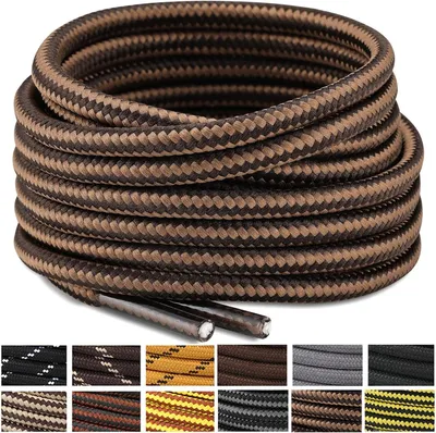 Productafbeelding van Ronde Schoenveters - Duurzame Linten - Schoenen Vernieuwen - Scheurbestendig Materiaal - 45 mm dik - Zwart