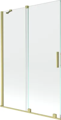 Zdjęcie produktu dla Mexen Velar parawan nawannowy 120x150cm, złoty, szkło transparentne