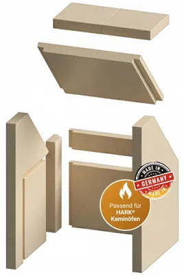 Produktbild von Feuerraumauskleidung 9-teilig passend für Hark** (Vermiculite)