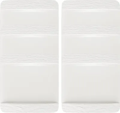Produktbild von Villeroy & Boch Manufacture Rock blanc Speiseteller quadr. Set6