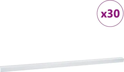 Produktbild von vidaXL Treppenkantenprofile 30 pcs Silber 67 x 3.5 x 3 cm Aluminium