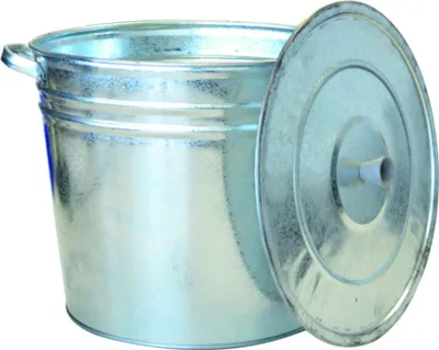 Produktbild von Eimer 32,0 l, verzinkt, mit Deckel und Tragegriffe