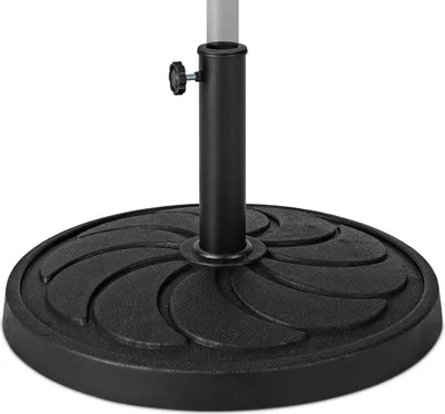 Produktbild von KOMFOTTEU Sonnenschirmständer aus Harz, Schirmständer rund für Schirmstangen von 38/48 mm, Marktschirmständer (Φ54 x 34,5 cm, 19 kg)