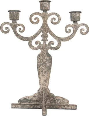 Obrázok produktu pre Clayre & Eef Sviečka 26x16x35 cm Sivý kov