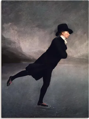 Produktbild von ARTland Leinwandbild Pfarrer Robert Walker beim Eislaufen Größe: 30x40 cm