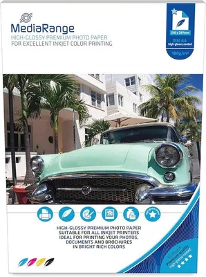 Productafbeelding van Hoogglanzend fotopapier A4 - 180 g/m², 50 vellen voor inkjetprinters