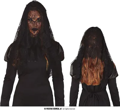 Immagine prodotto di Culture del Mondo Velo Gotico Tenebre Halloween Carnevale Nero, Colore: Nero