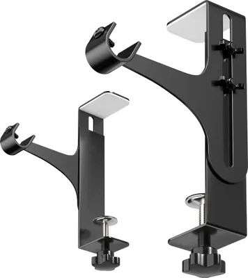 Produktbild von Vorhangschienenhalter 20-28 mm Metall Schwarz Verstellbar 2 Stück