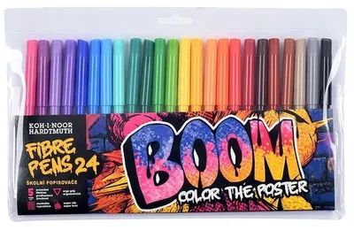 Image de Feutres scolaires, 24 couleurs - Koh-I-Noor