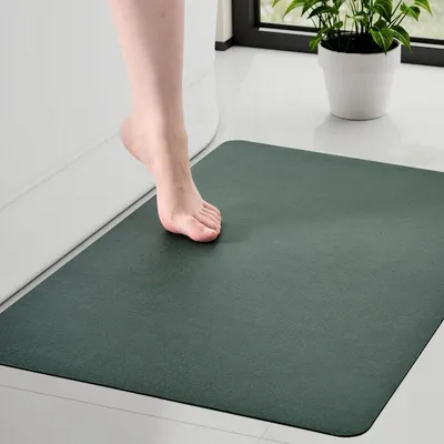 Image de Tapis de bain antidérapant, 50 x 80 cm, très absorbant, vert