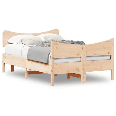 Image de vidaXL Lit en bois massif sans matelas 120x200 cm en pin