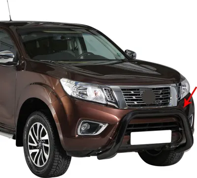 Immagine prodotto di Barra di protezione paraurti anteriore per Nissan NP300 Navara 2016-2021 ø76 acciaio nero