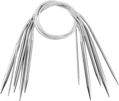 Produktbild von Professionelle Rundnadeln - 6 Stücke - Unbehandelter Stahl - 40 cm