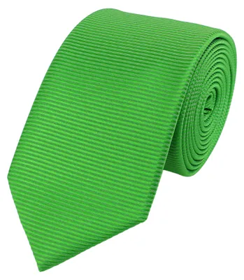 Produktbild von Fabio Farini - 1 Stück Grüne Herren Schlips - Krawatten mit Farbton Grün in 6cm Schmal (6cm), Grün gestreift