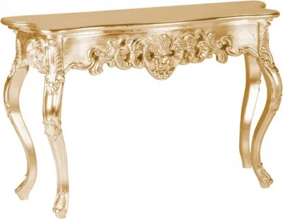 Produktbild von Casa Padrino Barock Konsole Gold - Handgefertigter Konsolentisch mit edlen Verzierungen - Barock Möbel