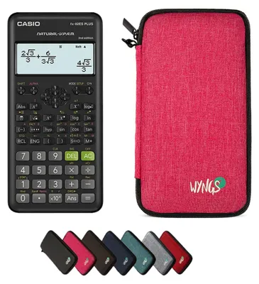Produktbild von Casio fx-82ES Plus 2nd Edition inkl. WYNGS Schutztasche Pink - Wissenschaftlicher Taschenrechner - Basic Set