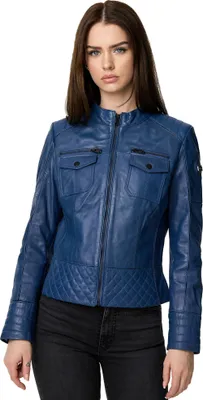 Produktbild von Tazzio Damen Lederjacke F524 (Navy, M)