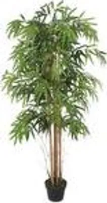 Produktbild von Bambus-Strauch Bambus Bambusbaum Kunstpflanze Kunstbaum Baum Künstliche Pflanze Bamboo Künstlich Echtholzstamm Innendekoration Deko 150 cm Decovego