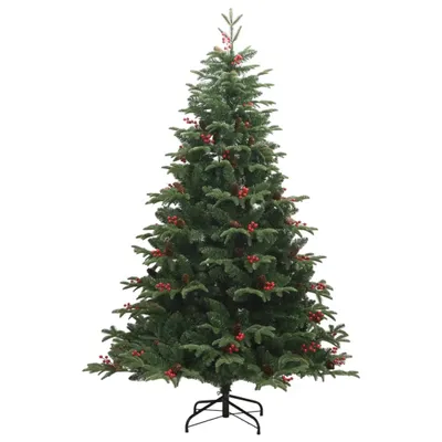 Immagine prodotto di vidaXL Albero di Natale artificiale pieghevole con pigne e bacche 180 cm