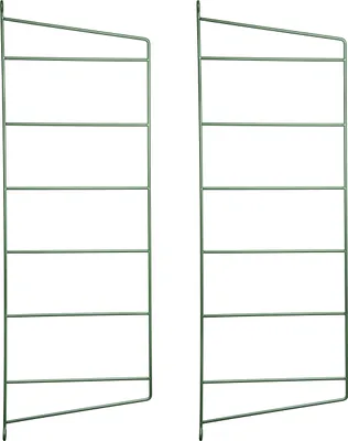 Produktbild von Natural Goods Berlin 2X Regalhalterung TEGEL - Wandregal aus Metall Wand Regalträger für Hängeregale (Wandleiter) in Wohnzimmer, Küche, Bad und Abstellkammer, 6 Ebenen, 250mm, Grün