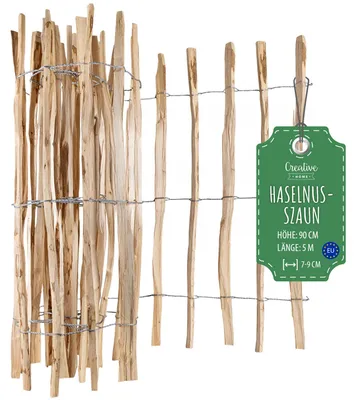 Immagine prodotto di Recinzione a paletti Creative Home alta 90 cm e lunga 5 m | Distanza tra le doghe 7-9 cm