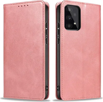 Produktbild von Handyhülle für Samsung Galaxy A33 5G Kunstleder Flip Cover Hülle Handytasche Case Kartenfach Farbe: Rosa