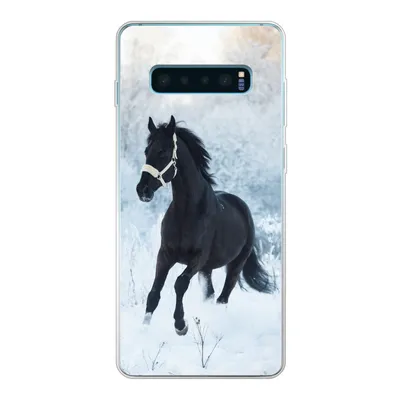 Produktbild von MuchoWow® Handyhülle Schutzhülle Hülle für Samsung Galaxy S10 Lite Pferd - Schnee - Wald Silikon Softcase Handy Hülle - Schutz
