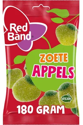 Produktbild von Red Band Zoete Appels Fruchtgummi 180g – süße Apfelgeschmack, weiche Fruchtgummis