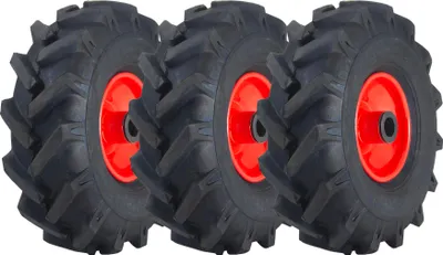 Obrázok produktu pre 3.00x4 Otvorený stredový klírens pneumatiky Rotovator 20 mm valčekové ložisko ráfik (sada 3)