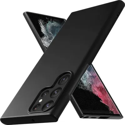 Produktbild von Cadorabo Hülle für Samsung Galaxy S22 ULTRA Schutzhülle in Schwarz Hard Case Handy Hülle Etui