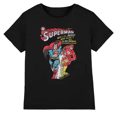 Obrázok produktu pre Tričko Justice League – "Najrýchlejší" – pre deti, model TV40985 (veľkosť 152-158), čierna farba