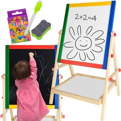 Produktbild von Kruzzel 8905 Multifunkční oboustranná tabule pro děti 42 x 35 cm