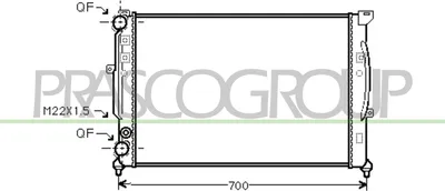 Produktbild von PRASCO AD017R011 Kühler Wasserkühler Motorkühler für VW PASSAT Variant (3B6) PASSAT Variant (3B5) für AUDI A4 Limousine (8D2, B5) A4 Avant (8D5, B5)