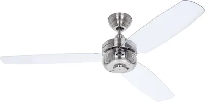 Produktbild von Deckenventilator mit Fernbedienung Night Flight 132 cm Chrom gebürstet / Transparent