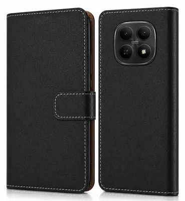 Produktbild von Handy Tasche für Xiaomi Redmi Note 15 Schutzhülle Bookstyle Etui Klapphülle Wallet Flip Cover Case Schwarz