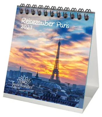 Produktbild von Reisezauber Paris Tischkalender 10x10cm für 2027 Urlaub Frankreich - Seelenzauber