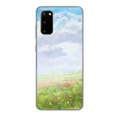 Produktbild von MuchoWow® Handyhülle Schutzhülle Hülle für Samsung Galaxy S20 Aquarell - Blumen - Landschaft Silikon Softcase Handy Hülle - Bild