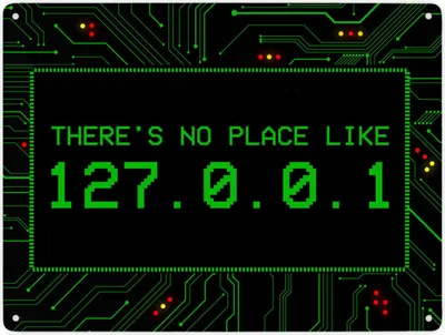 Produktbild von There's no place like 127.0.0.1 Metallschild XXL