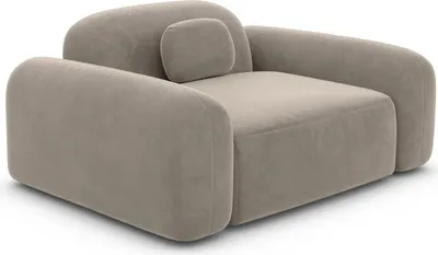 Produktbild von Samtstoff Sessel Nuvia Taupe