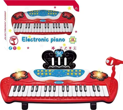 Zdjęcie produktu dla Elektroniczne Pianino Dla Dzieci Mikrofon Światło Instrument Muzyczny