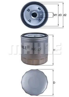 Produktbild von Kraftstofffilter KNECHT KC 20