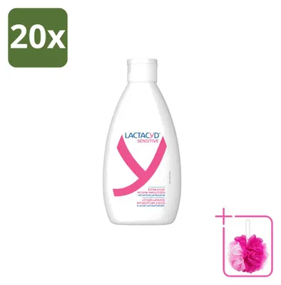 Obrázok produktu pre 20 kusov umývacej peny Lactacyd Sensitive pre intímnu hygienu – extra jemná – 300 ml – balenie s 20 kusmi