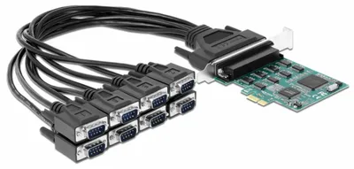 Produktbild von DeLOCK PCIe Karte> 8xSeriell RS-232 DB9, Schnittstellenkarte