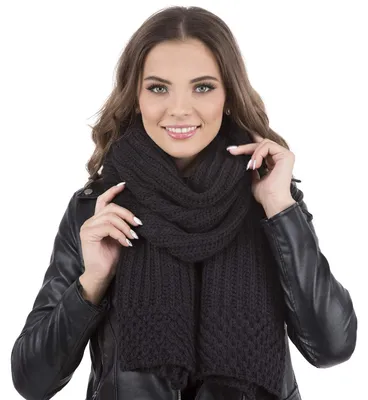 Productafbeelding van VIVISENCE Dameswinterscjaal van modieuze, comfortabele en warme garen, met decoratieve details