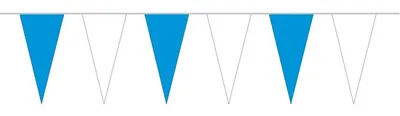 Produktbild von Wimpelkette aus Papier, blau-weiß, 5 m