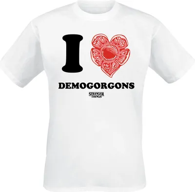 Produktbild von Stranger Things T-Shirt Uni I Love Demogorgons weiß XL